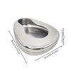 Easy to Clean 304 Stainless Steel Bedpan Sturdy with Recessed Basin