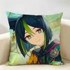 Tighnari Genshin Impact Cushion Cover Natural Linen Organic Fabric DoubleSided Printing Room Sofa Decor Pillow Case