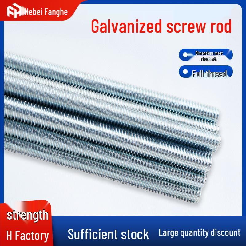 Galvanized Threaded Rod - 3m Ceiling Hanging Rod (M6/M8/M10) Full Thread