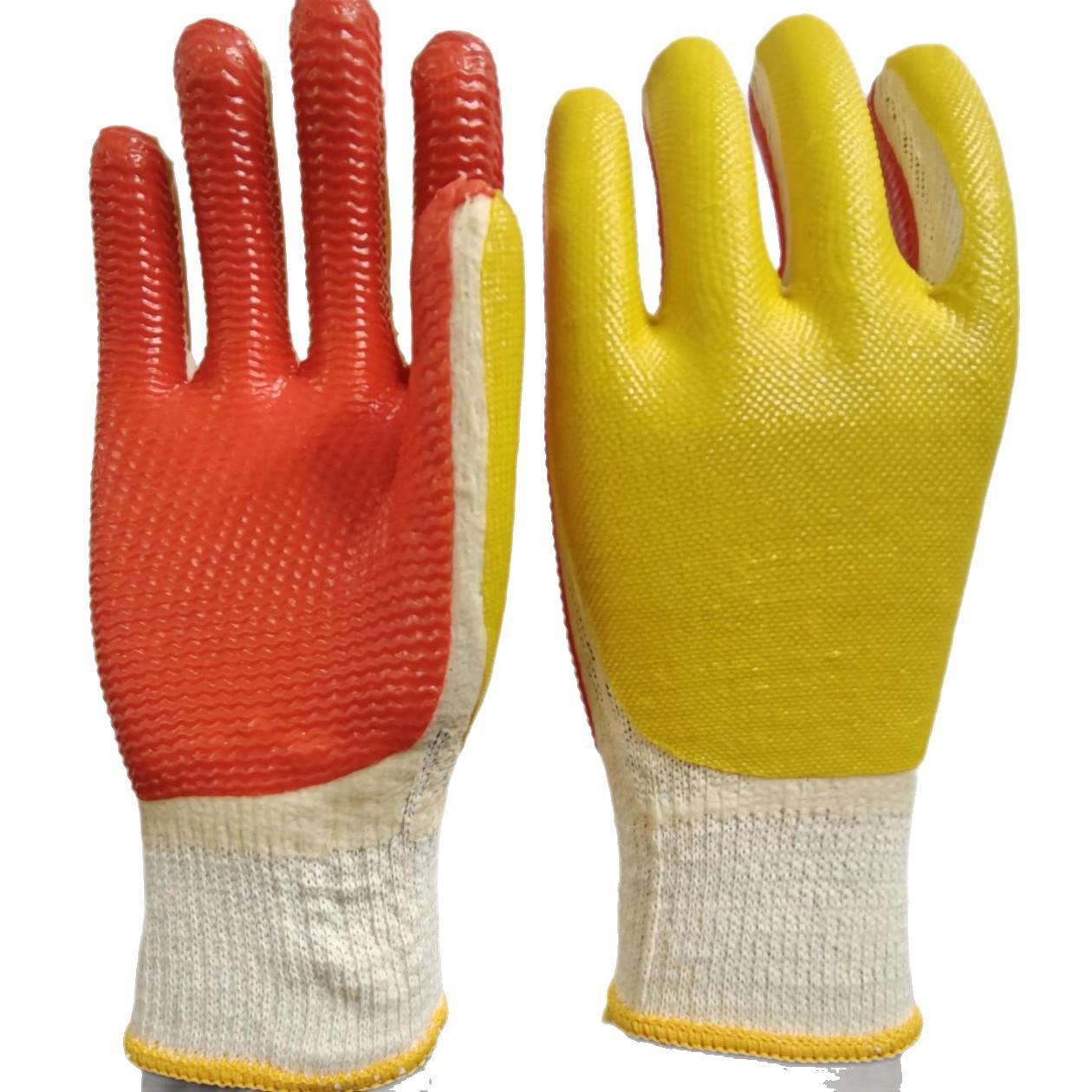 

Durable Non-Slip Protective Rubber Leather Work Gloves for Construction and Repair
