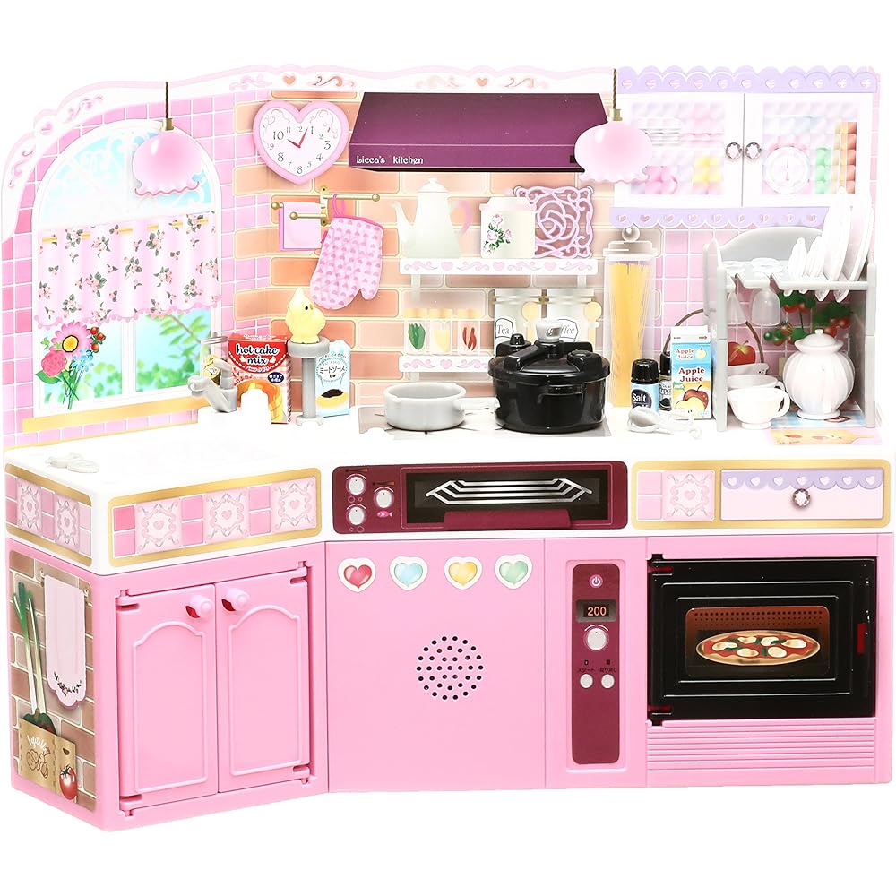 

Licca-chan Spacious Kitchen Microwave Playset with Accessories and Realistic Features