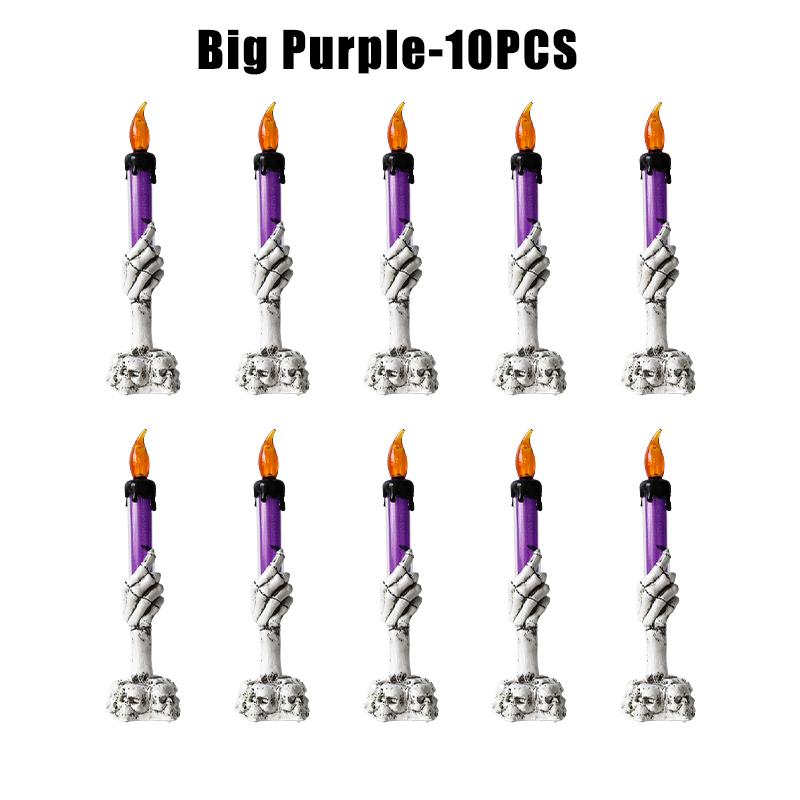 Halloween Witch Finger Skull LED Glowing Candle Light Bar KTV Party Decoration Prop Electronic Pumpkin Lamp