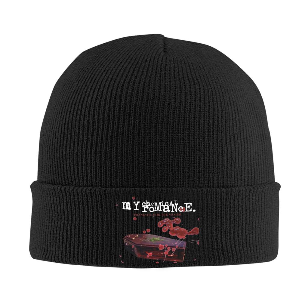 My Chemical Romance BLACK PARADE IS DEAD Knit Hat Beanie Autumn Winter Hat Warm Acrylic  Hip Hop  Caps for Unisex Unisex Gifts,