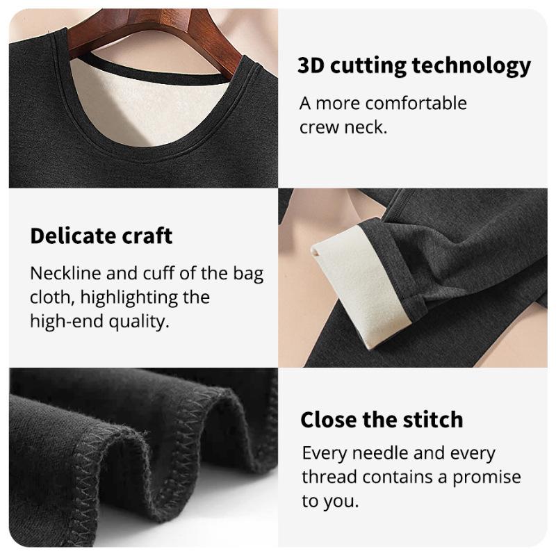 Gepolstertes und verdicktes Thermounterwäsche-Set für Herren, wärmendes Hemd, große Größe, Winter- und Herbstkleidung und Hosen-Set