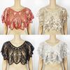Sleeveless Evening Cape Sparkling Party Shawl Simple Sequins Shawl  Girl