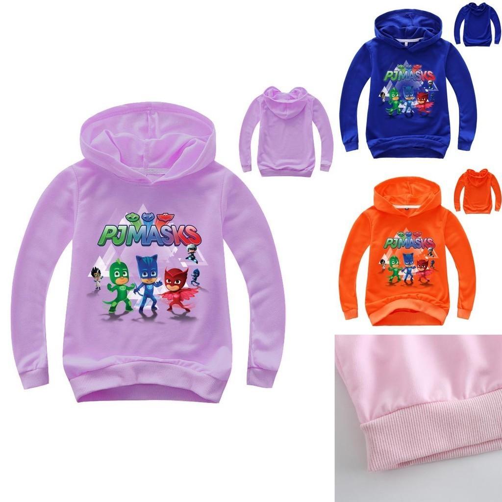Felpa con Cappuccio a Manica Lunga da Bambino Pj Masks Supereroi Stile Elegante e Comfortevole