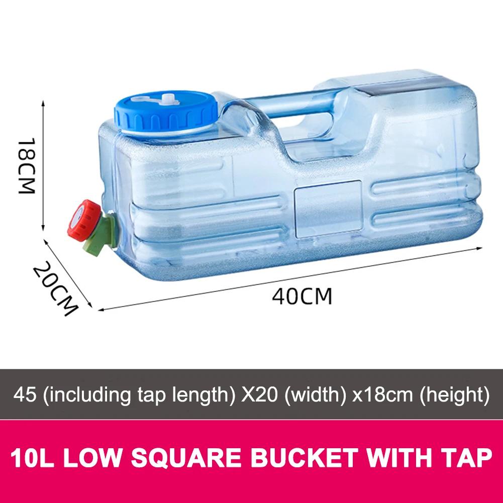 5.5L/10L Car Water Container Jug Bin Bag Water Tank Storage Auto Storage Bucket With Faucet No Leakage For Driving Accessories
