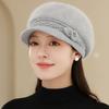 New Women Fashion Winter Warm Hat Plush Fur Lined Warm Hats For Women Casual Rabbit Fur Outdoor Knitted Cap
