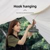 New Portable Camping Fan USB Rechargeable Electric Fan Automatic Head Shaking Folding Ceiling LED Light Tripod Stand Desktop