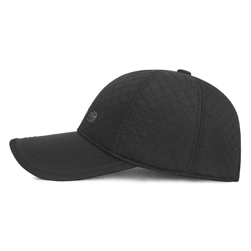 Winter Cold-Proof Plaid Baseball Cap Men's Middle-Aged and Elderly Dad Warm Ear Protection Outdoor Cotton Cap
