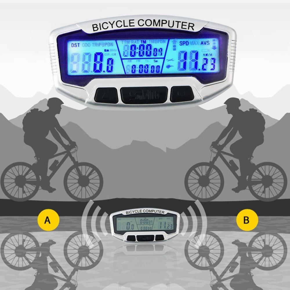 Waterproof Bicycle Computer Belt ABS Wired LCD Display Bicycle Speedometer Odometer Bicycle Stopwatch Speedometer SD-558A