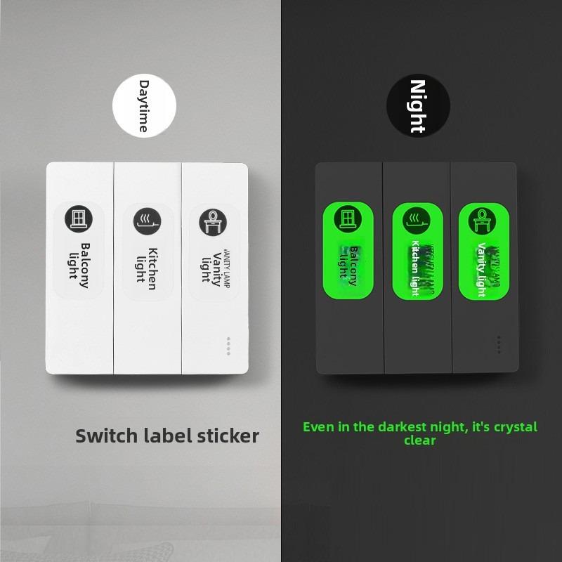 Switch Identification Stickers, Night Light Identification Stickers, Distribution Box Label Stickers, Socket Panel Indication Wall Stickers