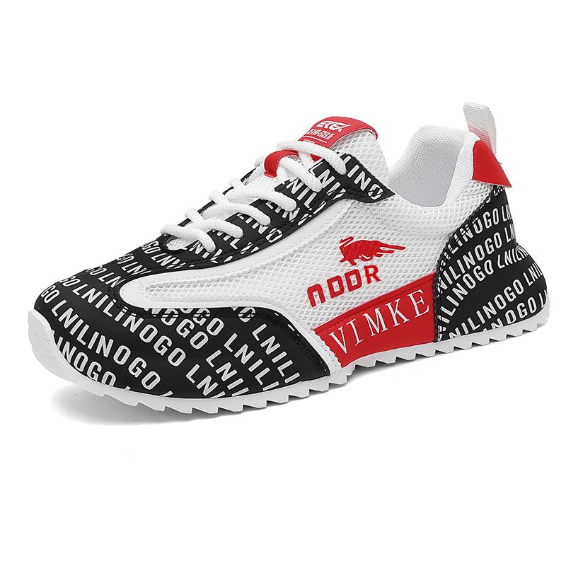 Retro Fashion White Purple Sneakers for Men Breathable Mesh Platform Shoes Trainers Men Lace-up Casual Sneaker Men Jogging Shoes