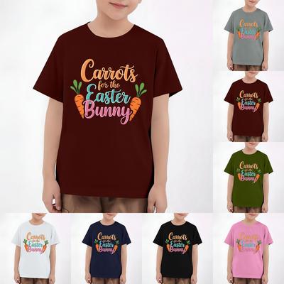 Easter Children's Neck Short Sleeve Print Top