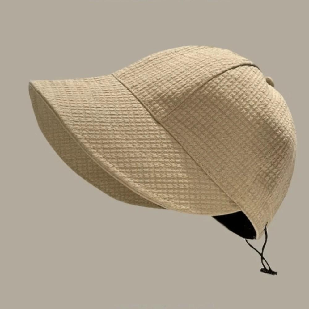 Quick-drying Waffle Bucket Hat Anti-UV Wide Brim Sun Hat Fashion Fisherman Hat  Travel