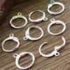 14x12mm 30pcs High Quality Silver Plated Rose Gold Color Rhodium Plated Brass French Earring Hooks Wire Settings Base Whole Sale