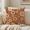 Bohemian Geometric Floral Pattern Pillow Case Organic Short Plush Cushion Covers Breathable Washable WrinkleResistant