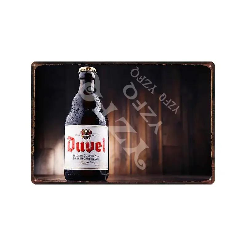 

Belgium Beer Duvel Vintage Metal Tin Sign Retro Wall Plates Bar Pub Art Home Decor Decorative Plaque Retro Style Wall Hanging 30x40cm
