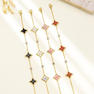 Fashionable Four-leaf Clover Bracelet Luxurious and Sophisticated Women's Titanium Steel Jewelry