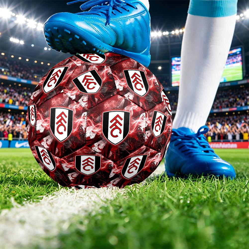 Ballon de Football Imprimé Fulham Football Taille 5, Ballon de Football Anti-Dérapant pour Match Adulte Souvenir pour les Fans de Football
