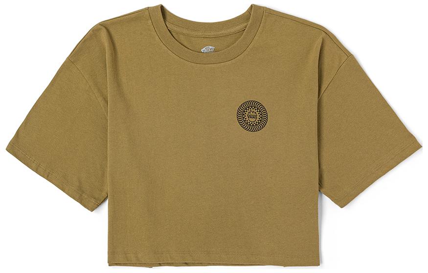 Vans x Spitfire VANS X SPITFIRE WHEELS Drop Shoulder Sleeve T Shirt Women s Olive Brown VN000GK2CUQ L