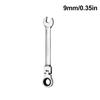Flexible Pivoting Head Ratchet Wrench Spanner Garage Metric hand Tool 6mm-14mm For auto and Home Repair 1pcs