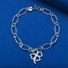 925 Sterling Silver 8-inch Exquisite Clover Bracelet for Women's Parties, Fashionable Weddings, Jewelry Accessories