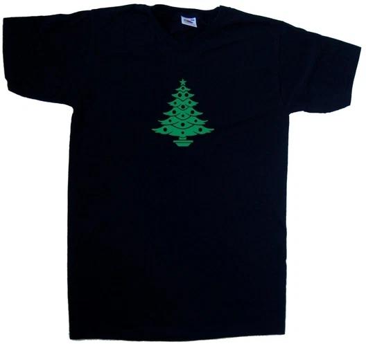 

Christmas Tree V-Neck 100% Cotton T-shirt Mens Tees Top S
