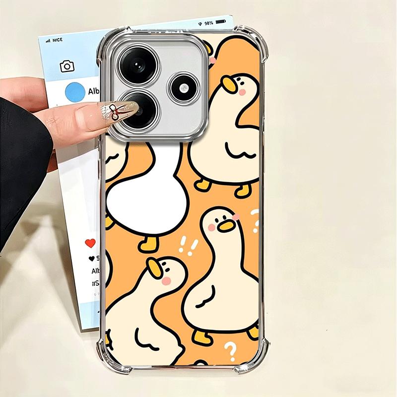 

Мультяшная Милая Утка Мягкий Чехол Для Телефона Для Xiaomi Poco X7 X8 Pro Max X6 X5 X3 F8 Ultra F7 M8 M7 M5S Redmi 15C 15A 15 14C 13C 12C 13 1 Xiaomi Poco X6
