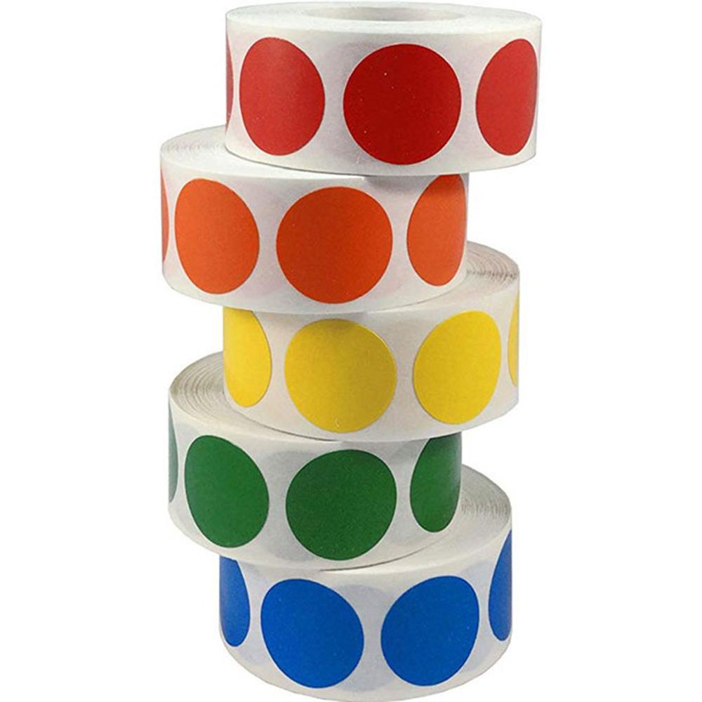 Stationery 1 Inch Color Labels Stickers Dot Labels Stickers Mark stickers Chroma Label Stickers