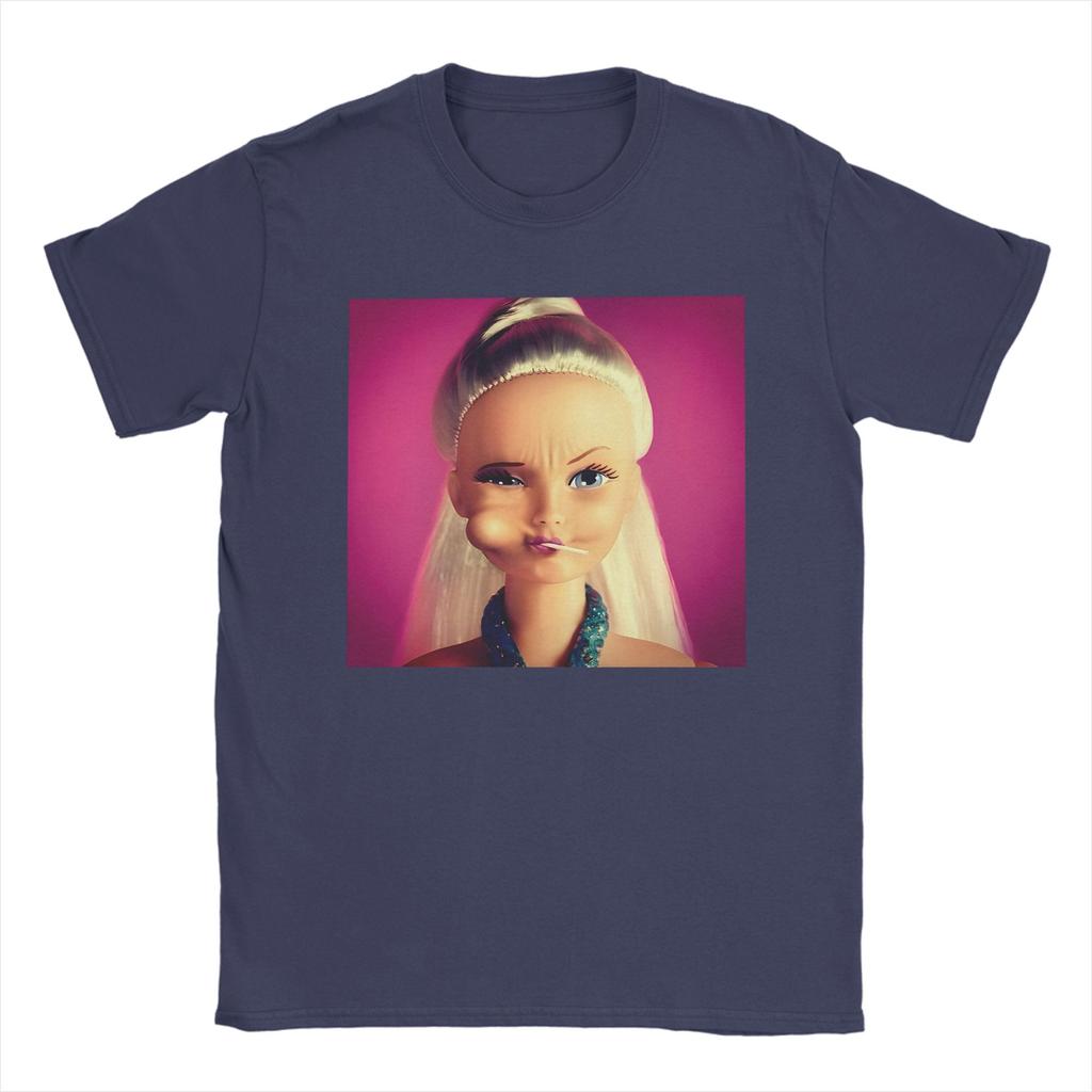 Unisex Funny Doll Face Meme T Shirts 100 Cotton Tops Leisure Short Sleeve Round Collar Tees Plus Size TShirts