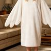 Goose Onesie Costume 1 Set Blanket Hoodie Unisex Cartoon Pajamas Set Oversized Soft Warm Adult Hooded Bodysuit with Yellow Beak Design Winter Party