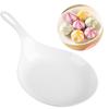 2Pcs Appetizer Eating Tray Handheld Dish Fried Chicken Snacks Plate Large Spoon Tray Fruit Dessert Cake Platter Easy Use