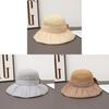 Summer Sun Protection Hat For Women With Large Brim Packable Breathable Polyester Fashionable Floppy Hat For Beach Sunshade