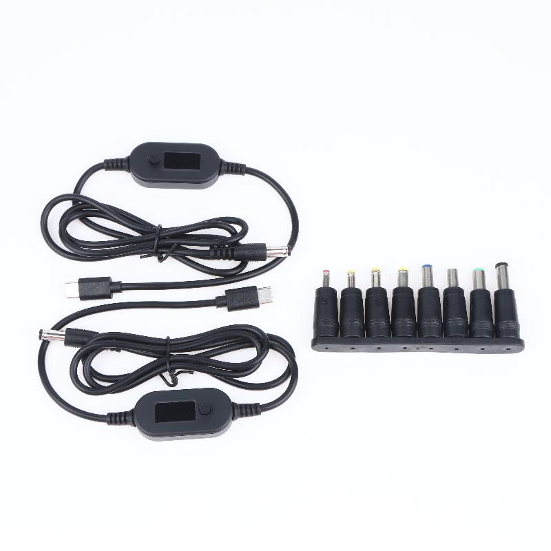 140W Type C to DC Charging Cable Set Wide Voltage Compatible Fast Charging Cord for Laptops Routers Small Office Electronics