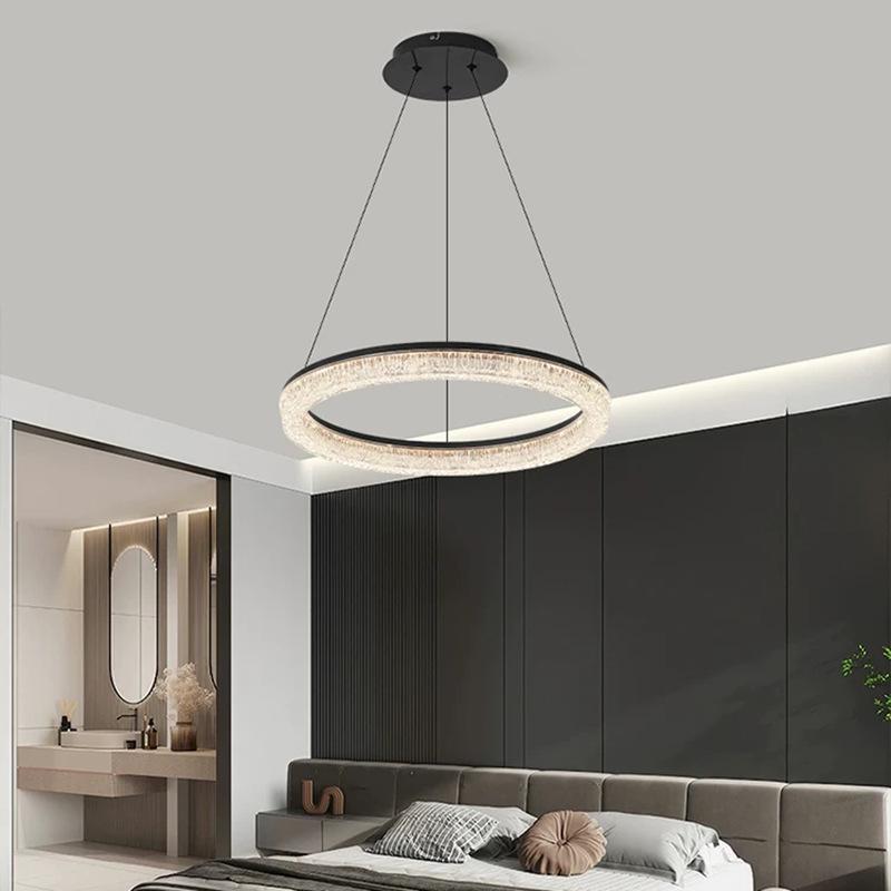 Light Luxury Italian Modern Chandelier - Grand Round Ring Nordic Lighting Fixture for Living Room or Hall