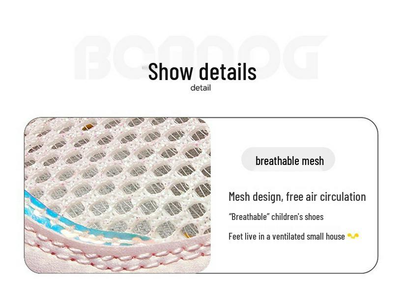 Bobodou 2025 Children's Breathable Mesh Sports Shoes - Summer New Style for Medium and Large Kids, Sporty Casual Dad Shoes.