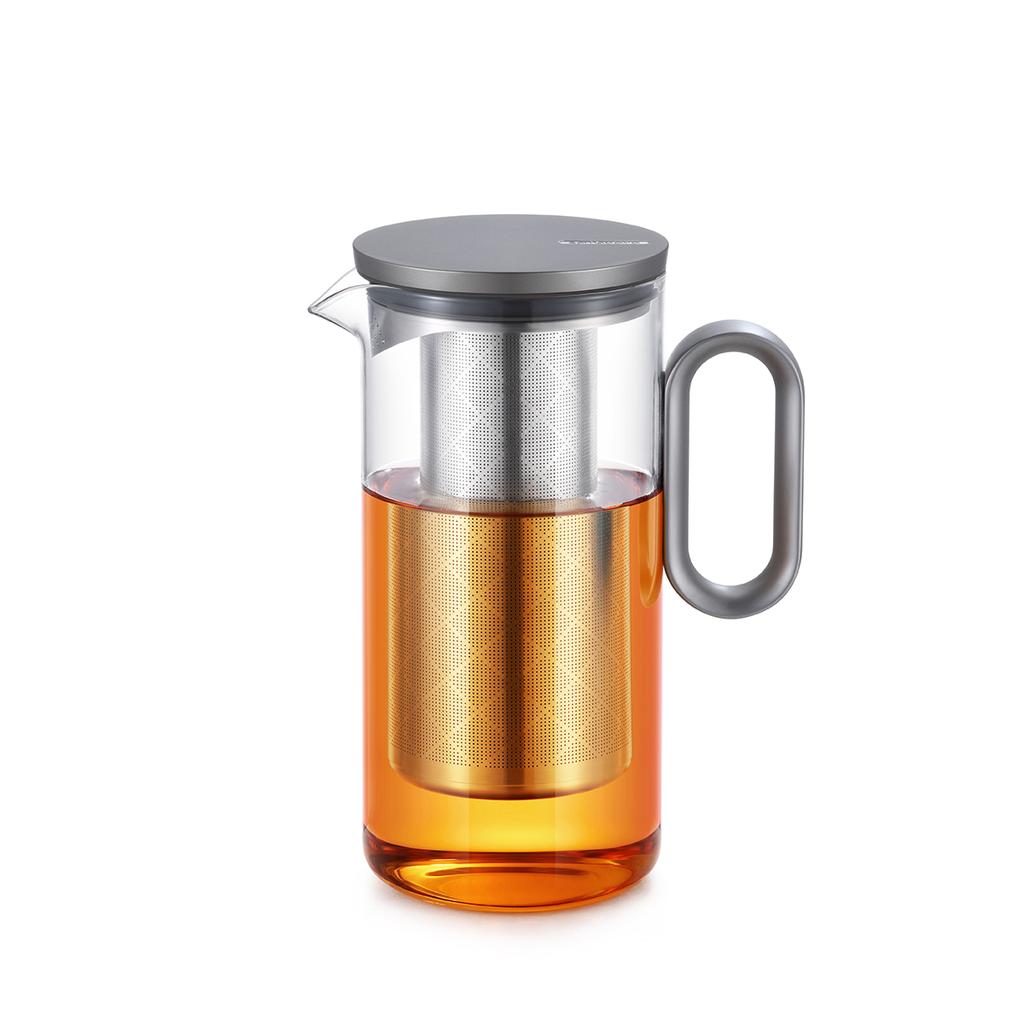 Samadoyo-Heat-resistant Glass Tea Pot, Aluminum Alloy Cup Lid, Modern Tea Pot with Filter Screen, Tea Pot, Boiling Pot Set