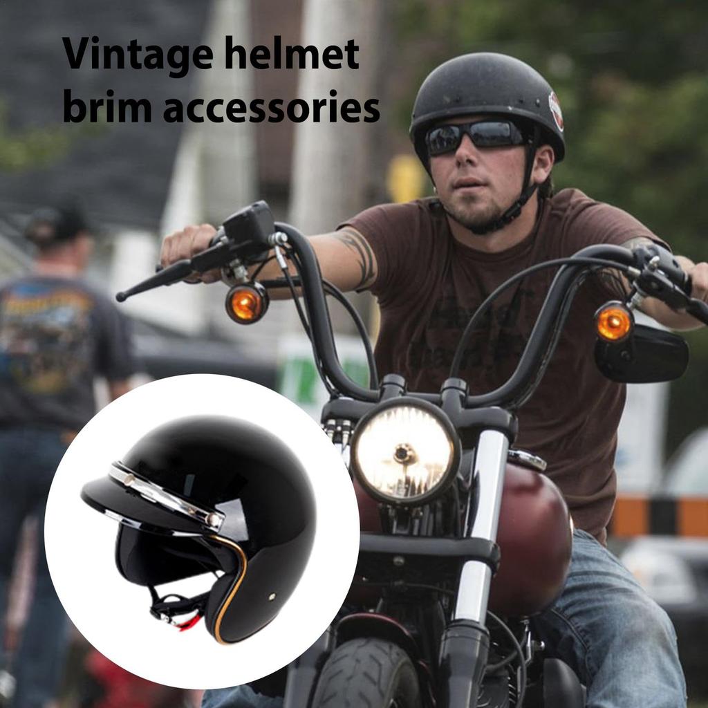 bike visor,retro helmet universal brim 3 button brim motorcycle hat visor 3 clip design