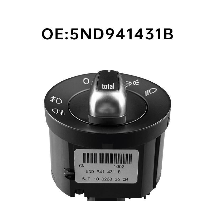 5ND941431B: Headlight, Fog Light & High Beam Switch for VW Magotan & Golf.