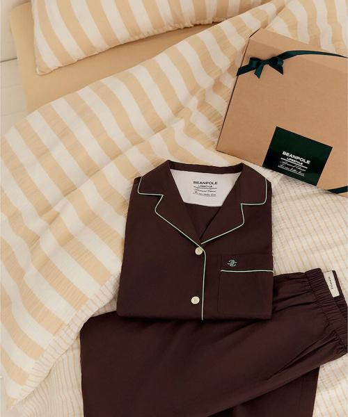 [Beanpole] Cotton Solid Pajama Set - Brown [Shipped from Korea] 100% Authentic Dark Brown - M
