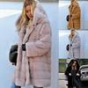 Women's Fashion Thickening Faux Fur Big Hooded Long Parka Coat Overcoat Winter Keep Warm Peacoat Jacket