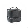 TwoTier Makeup Bag DoubleLayer Cosmetic Storage with Handle Portable Travel Organizer
