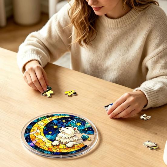 Window Decoration Puzzle Acrylic Suncatcher Colorful Hanging
