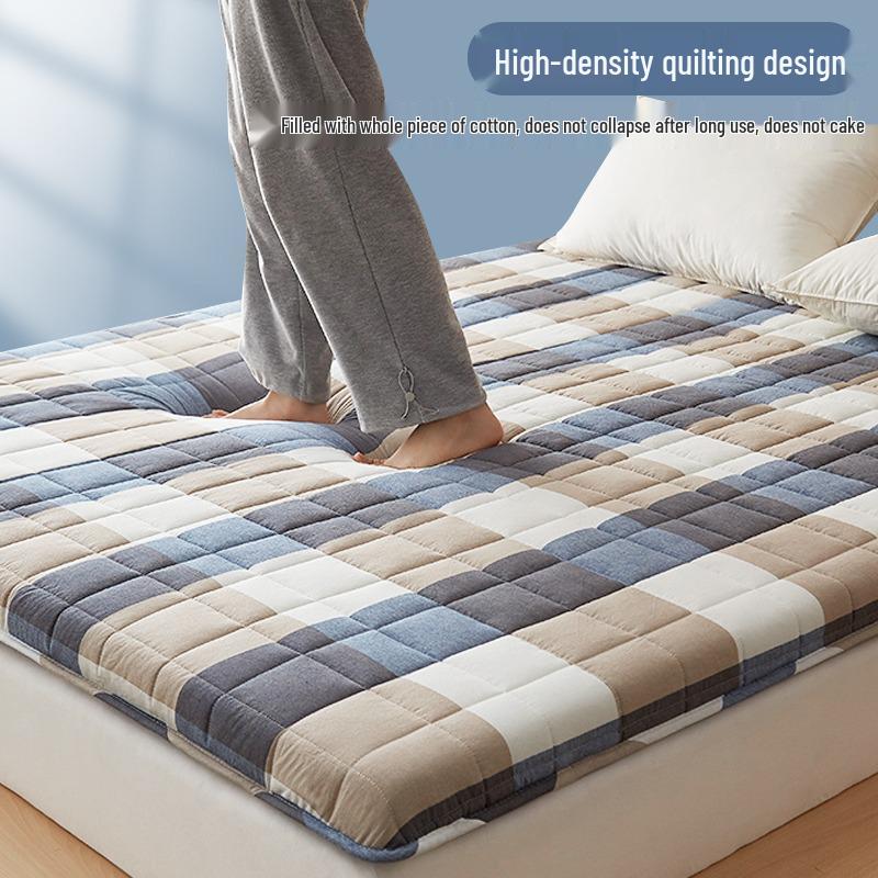 Soft Xinjiang Cotton Mattress Pad for Home or Dorm - Single/Double