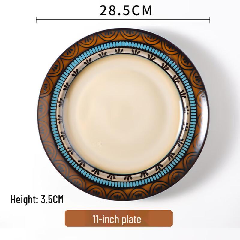 Ретро Барокко Керамическая Обеденная Тарелка Подглазурная
