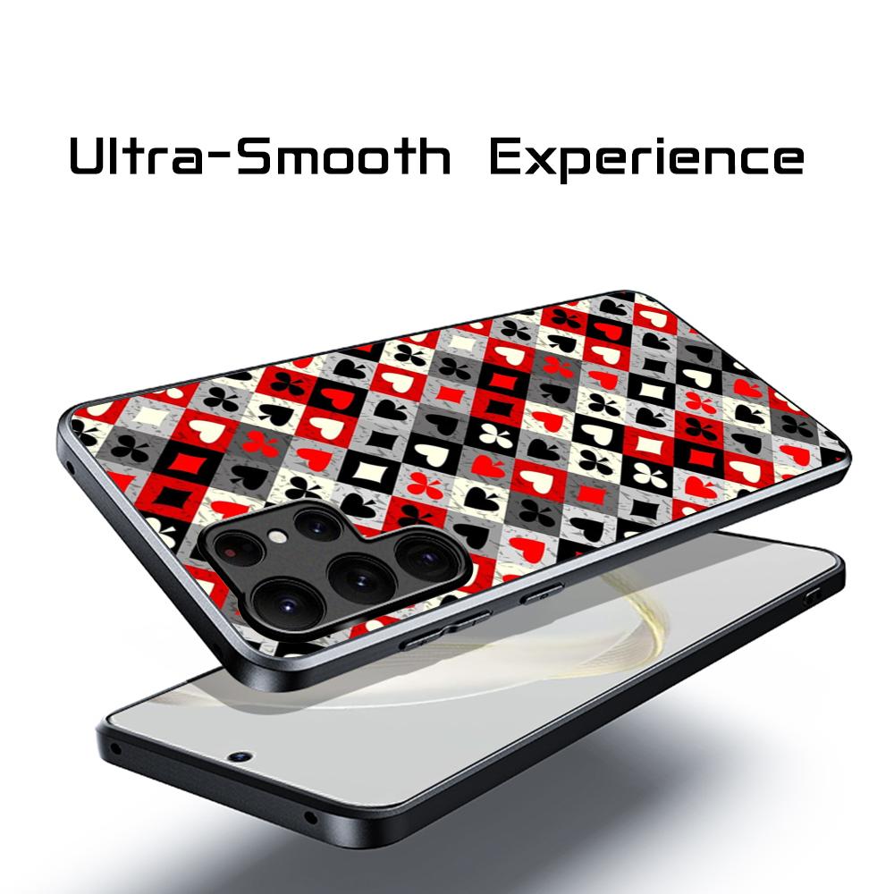 Poker fashion deisgn pop Phone Case For Samsung Galaxy S25 S24 S23 S22 S21 S20 Plus Ultra Note20 Limited Edition Soft Black