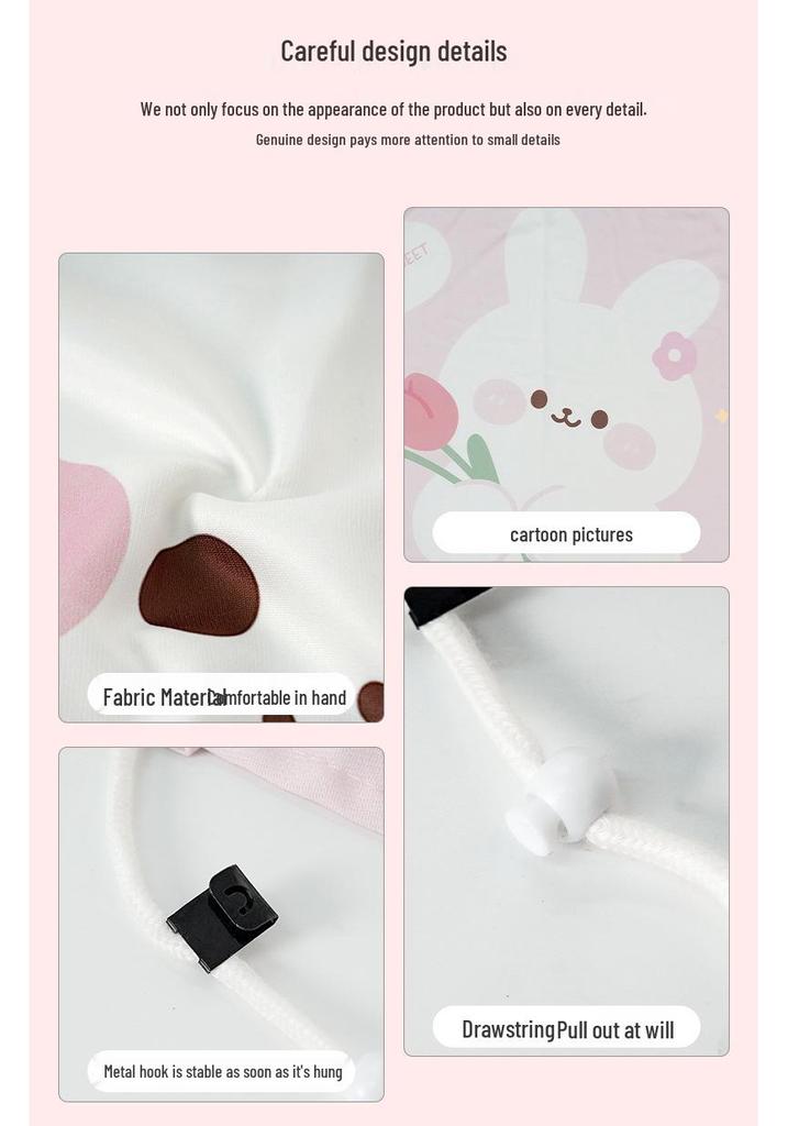 Cartoon Car Curtains: Cute Rabbit Sunshade & Privacy Divider with Heat Insulation