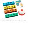 Dice Word Game with 40 Themed Cards 20 Letter Blocks Buzzer Challenge Develops Word Building Multiplayer