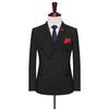 Men's Double-Breasted Striped Stretch Suit Set, Loose Fit, Plus Size for Big & Tall, Perfect for Weddings.